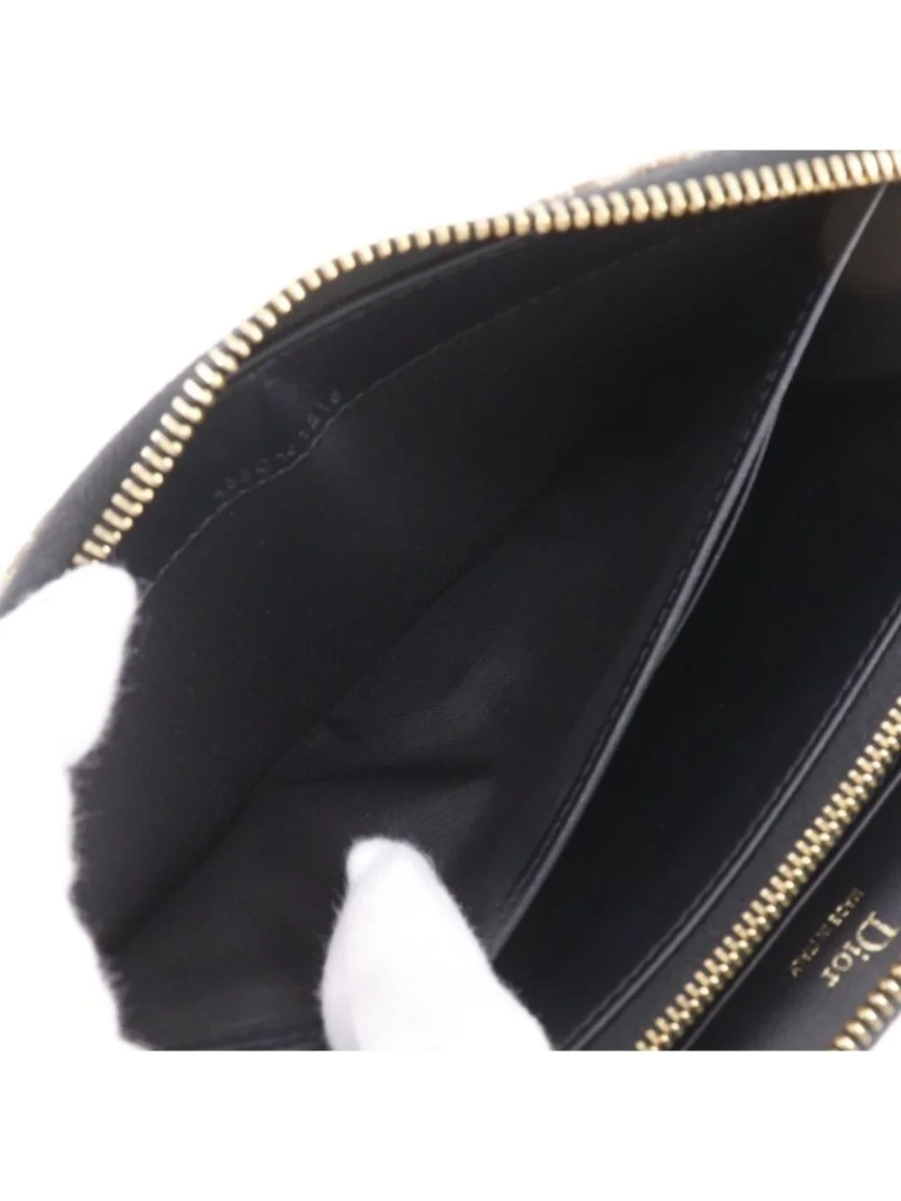 Dior Zip Around Oblique Canvas Brown Wallet